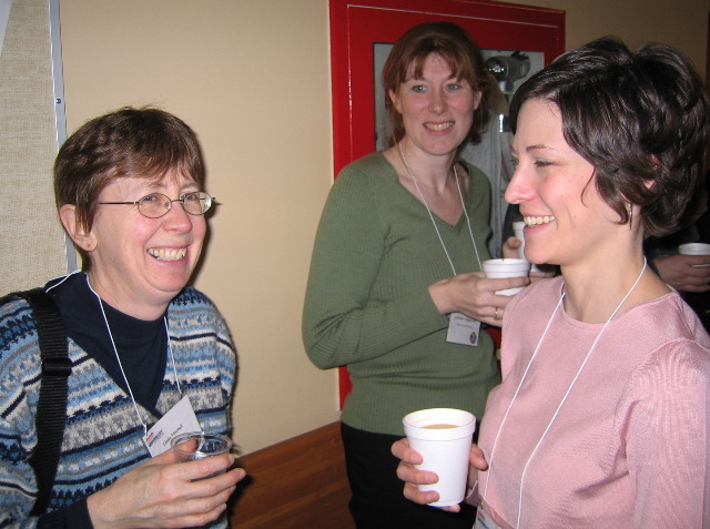Linda, Christine and Leah enjoy a break.