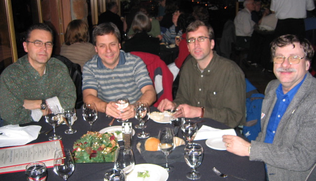 Daniel, Peter, Will and Doug start a collection of PetroCan glasses.