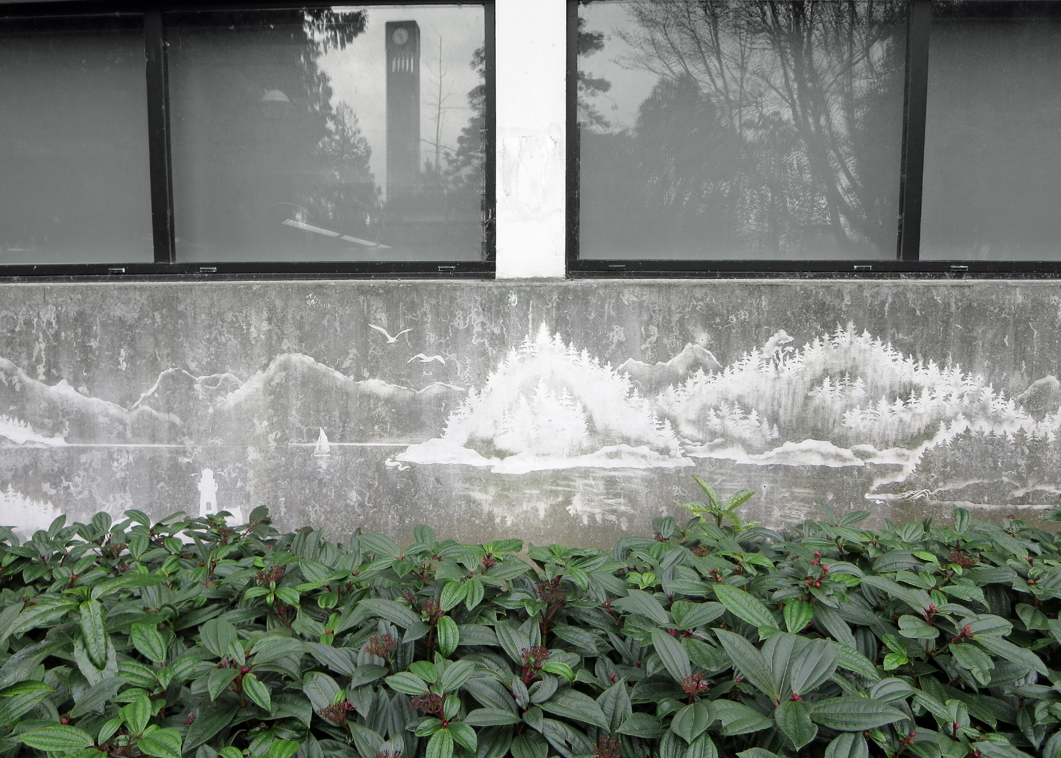 Geometric design on the exterior of a UBC parkade.